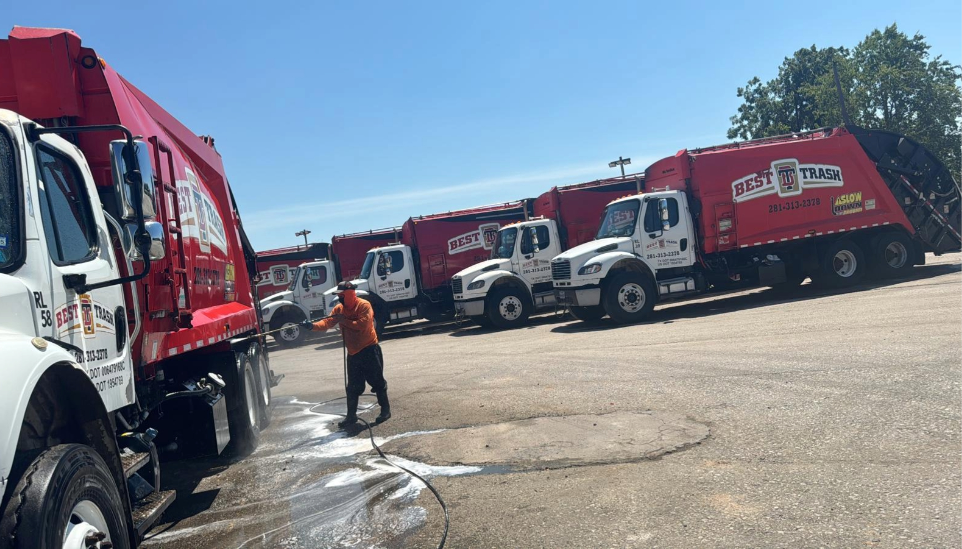 Mobile truck fleet washing benefits Houston TX